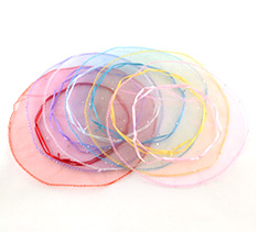 26cm Mixed Round Organza Bags with Sequins