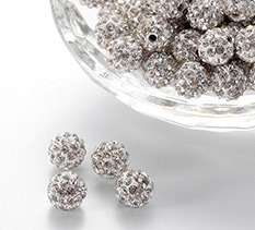 8mm Crystal Polymer Clay Rhinestone Beads