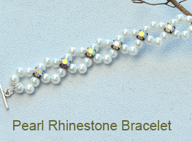 Pearl Rhinestone Bracelet